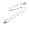 [P0645] - Opalescent Pink 'Princess Opal' Silver Necklace (rhodium-plated)