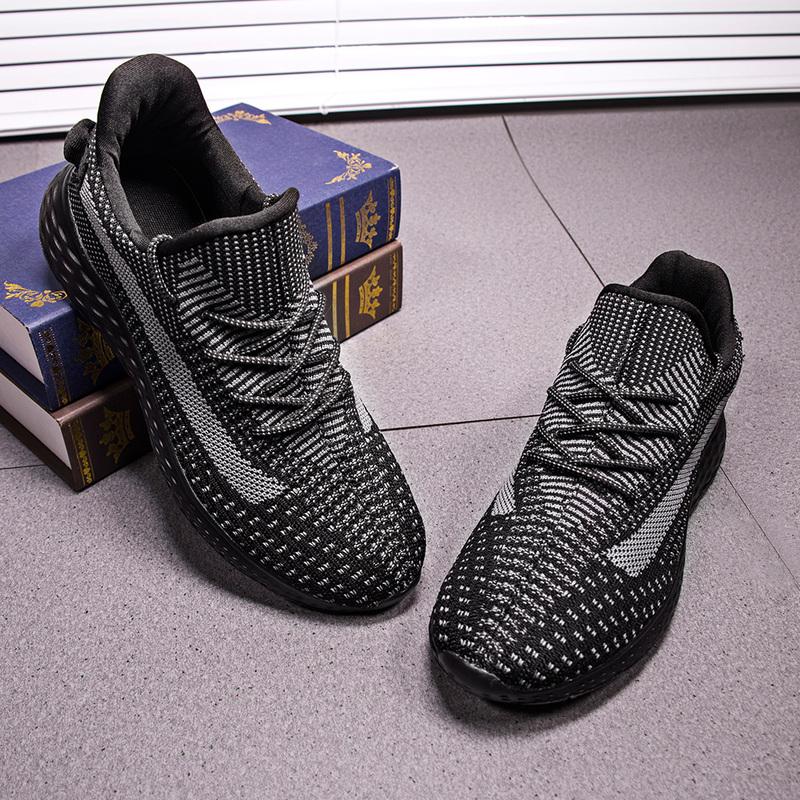 Мужская обувь большого размера 38-48, сверхлегкие кроссовки с дышащей сеткой и летающей тканью