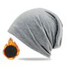 Slouchy Running Cycling Cap Polar Fleece Earmuffs Bicycle Hat Winter Beanie Hat  for Men Women