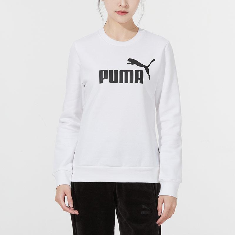 Puma Ess Logo Print Толстовка Женская Топы Белый 847678-02