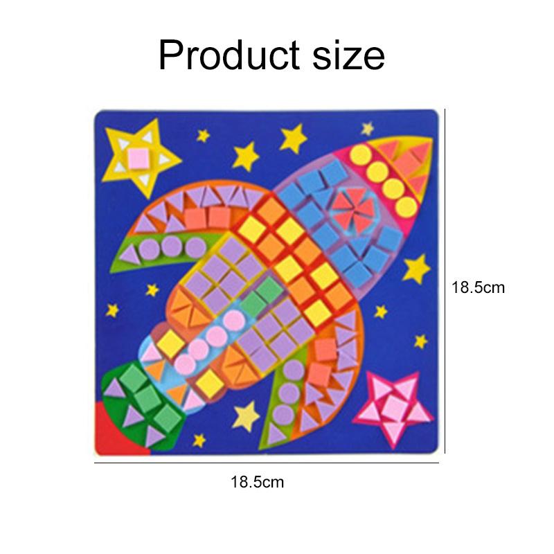 6/12 шт. Мозаики Картины Сделай сам Поролоновые Пазлы 3D EVA Наклейка Самолет Машина Космический корабль Кошка Собака Животное Мультяшный Рисунок Домашний Декор TMZ