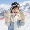 Windproof Cartoon Dinosaur Print Mittens Waterproof Winter Gloves Kids Skiing Snow Gloves  Children