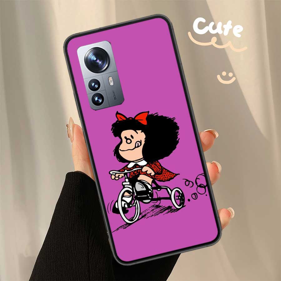 Mafalda Cartoon Phone Case For Xiaomi 14 F7 Ultra Mi 15 Poco M6 M5S F6 F5 F3 X7 X6 X5 X3 11T 10T Pro 11 Lite Cover Coque TPU Sof