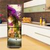 Kaleidoscope Refrigerator Sticker Door Cover Fridge Decoration Wallpaper Green Palm Scenery Decal Creative Film Wrap