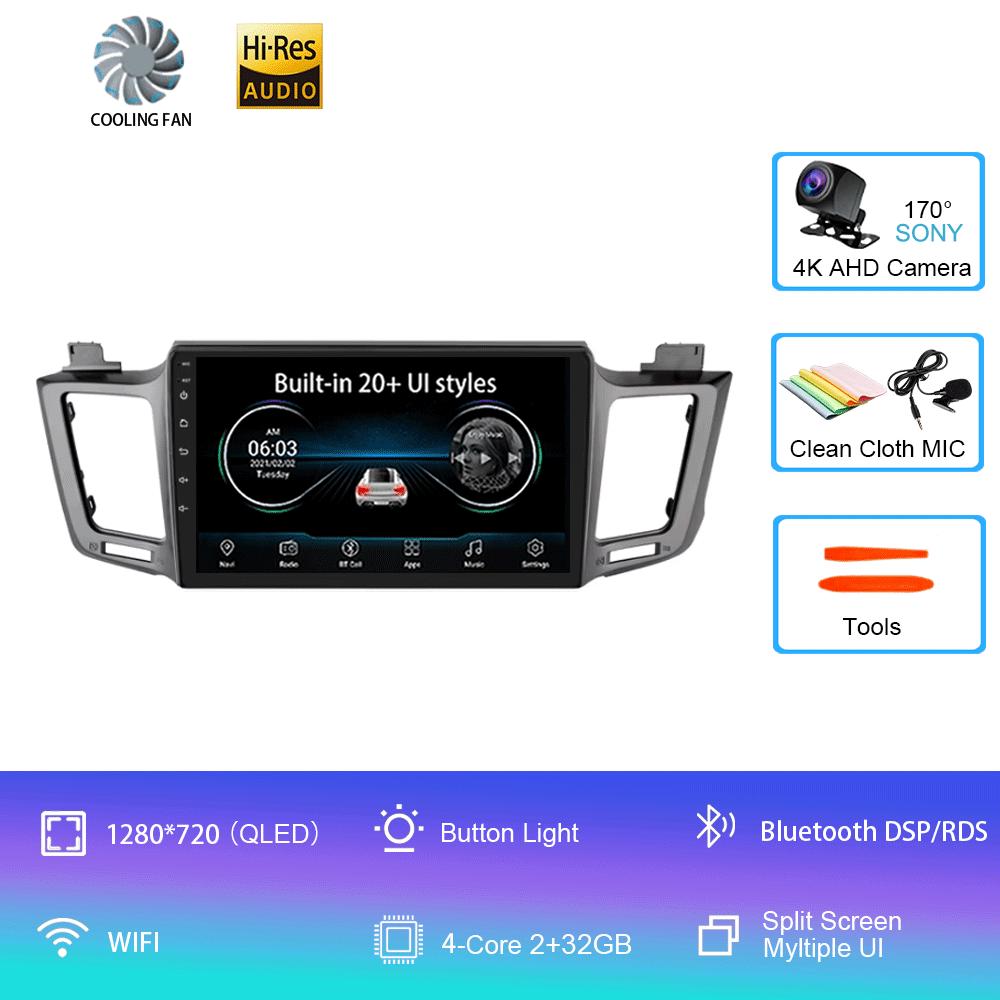 Android 14 для Toyota RAV4 RAV 4 2012-2018 автомобильный радиоприемник мультимедиа видеоплеер год QLED DSP GPS SIM 4G навигация аудио 2din