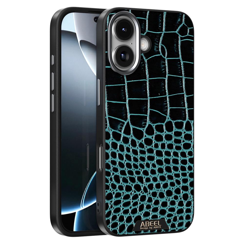 ABEEL Чехол для iPhone 17, совместимый с MagSafe, текстура крокодила, микро-тиснение, задняя крышка