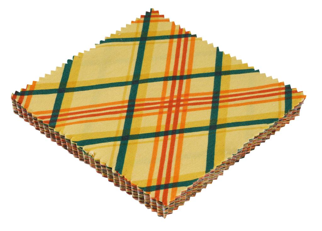 Soimoi Предварительно вырезанная 5-дюймовая хлопчатобумажная ткань с клетчатым принтом и квадратами для квилтинга с подвесками DIY Лоскутное шитье Ремесло-