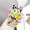 JS45 SpongeBob Friend Прозрачный чехол для Samsung A04 A14 A23 M33 M53 Realme 10 9 C35 C55 VIVO Y02 X80 Infinix Hot 30 Note 11 Tecno Spark 8P Pro