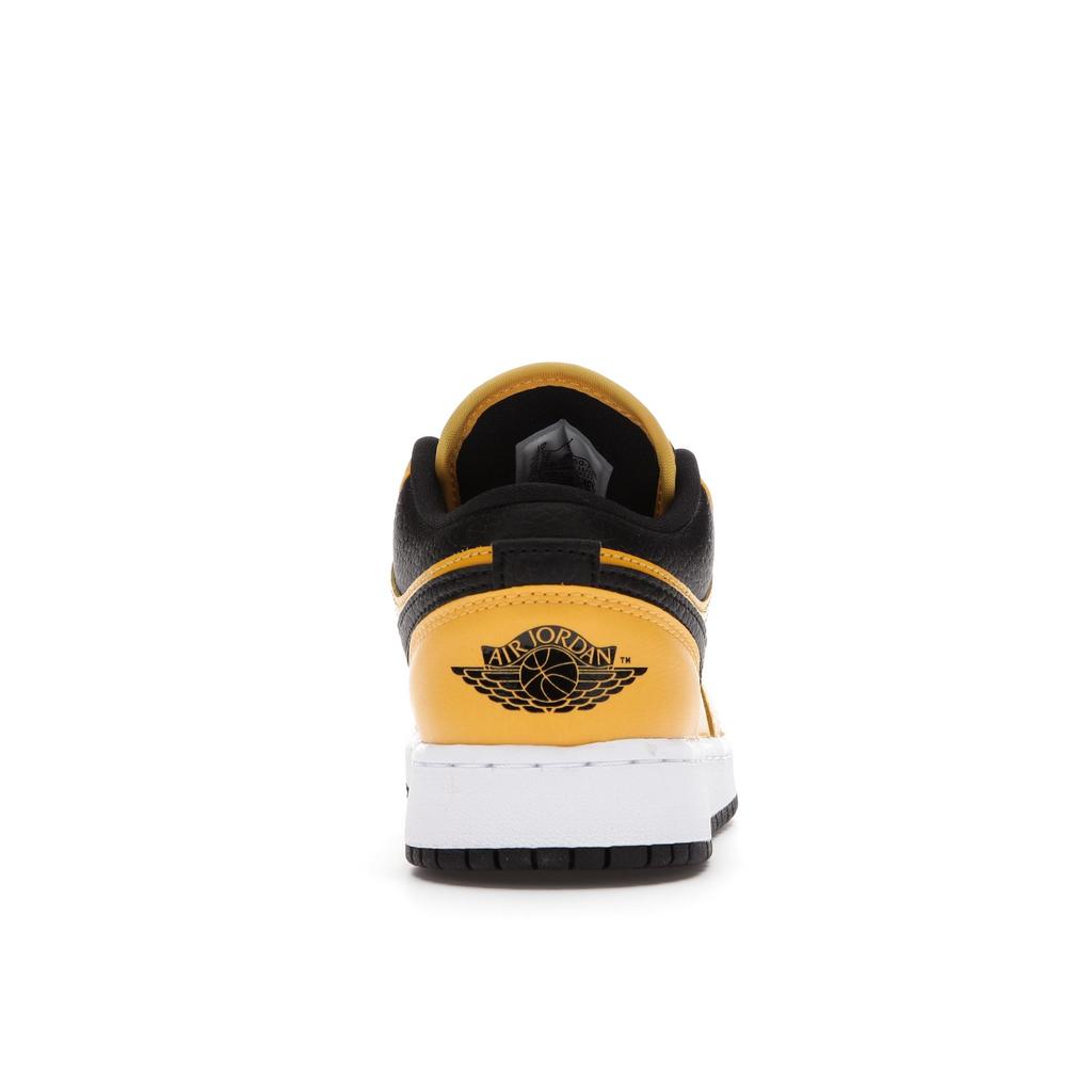 Air Jordan 1 Low GS University Gold Black Kids Sneakers White 553560-700