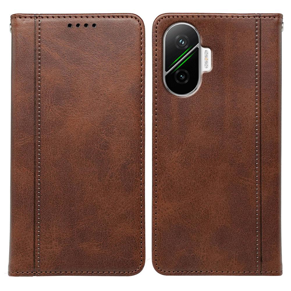 For Xiaomi Redmi Turbo 4 Pro 5G/Poco F7 5G Case Hidden Magnetic Closure Calf Texture Leather Phone Cover