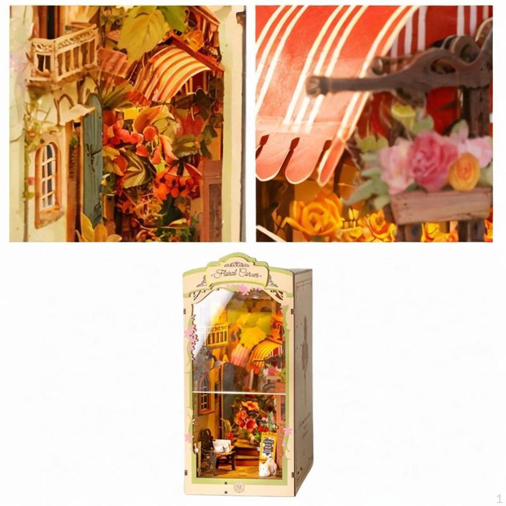 3D головоломка DIY Booknook Kit Crafts Dollhouse Wood Bookend Bookcase Bookshelf Insert for