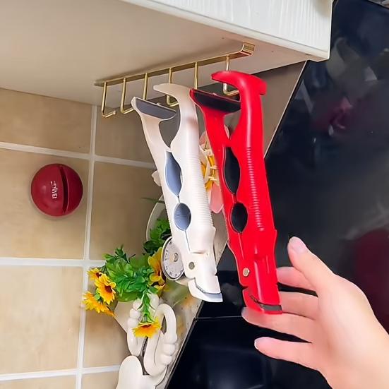 Зажим для посуды против ожогов 3-в-1 Многофункциональный захват для горячих тарелок, зажим для тарелок, открывалка для бутылок, термостойкий силиконовый кухонный инструмент с нескользящей ручкой