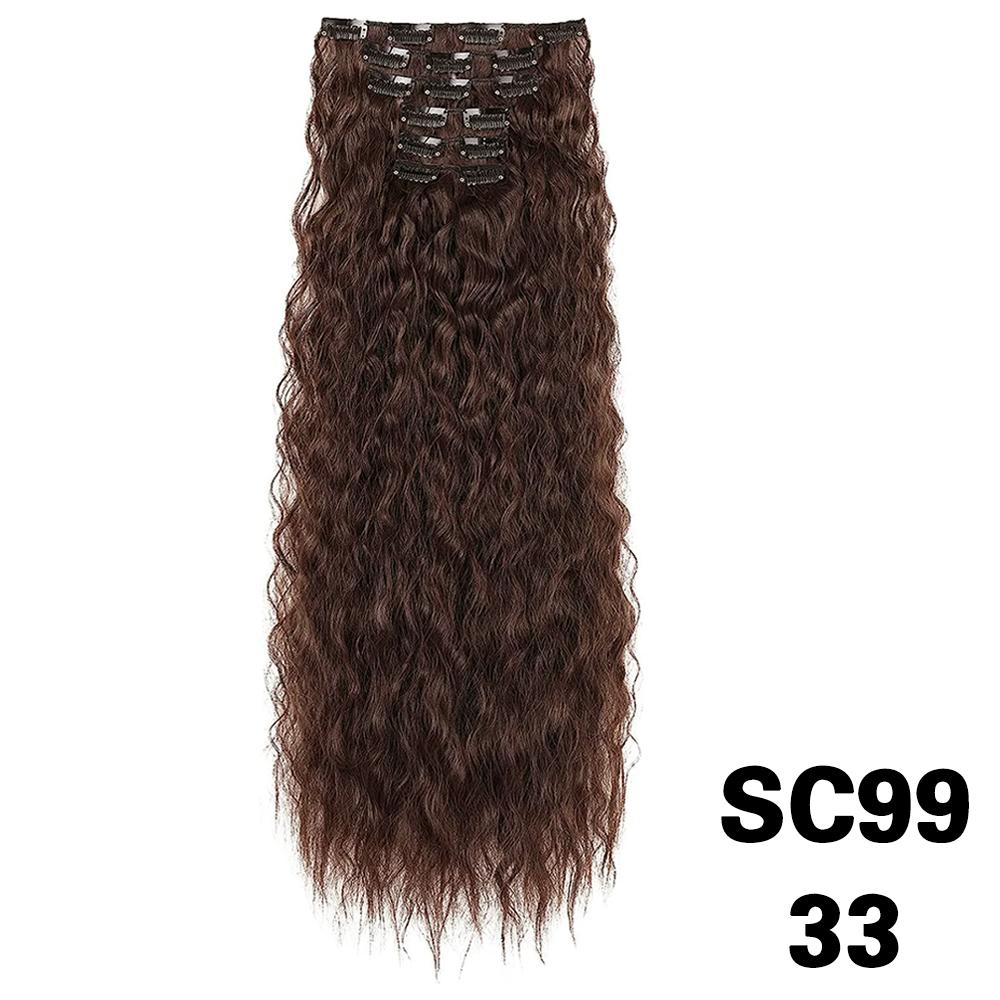 MISS WIG Синтетические заколки для волос, 6 шт., длинные вьющиеся толстые шиньоны, парик для женщин, наращивание волос на всю голову, шиньоны