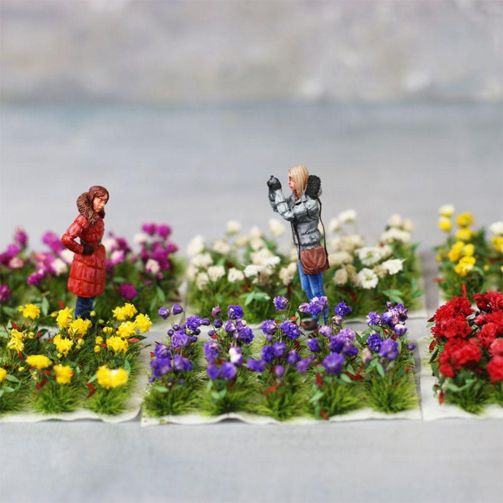 Пейзаж Сказочный сад Сцена Модель Миниатюрный цветочный кластер Статичные пучки травы Песок Таблица макет