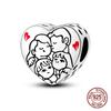 925 пробы стерлингового серебра семейный дом любовь навсегда семейные бусины подвеска шарм подходит оригинальный браслет Pandora DIY бусина Ms ювелирные изделия подарок