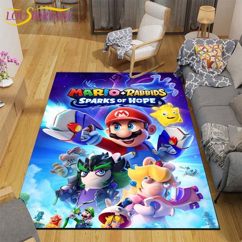 Ковер Mario Bros Аниме Ковер для гостиной Спальни Прикроватный Коврик Японская Кабинет Коврик под Компьютерный Стул Домашний Модный Коврик для Пола Ковер