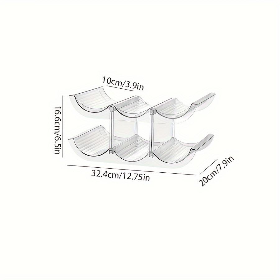 2/3-уровневая штабелируемая стойка для хранения бутылок с водой и вина в холодильнике, кухонный органайзер для хранения шампанского и бутылок с водой