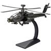1:32 Scale Apache AH-64A Helicopter Gunship Model, Metal Diecast Alloy Toys with Light and Sound Propeller Rotation Collection For Gifts Doll