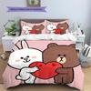 Постельное белье Brown & Cony Love Пододеяльник Наволочка Без Наполнителя, Мягкий Декор Для Спальни Дома, Идеальный Подарок Для Фанатов.chl
