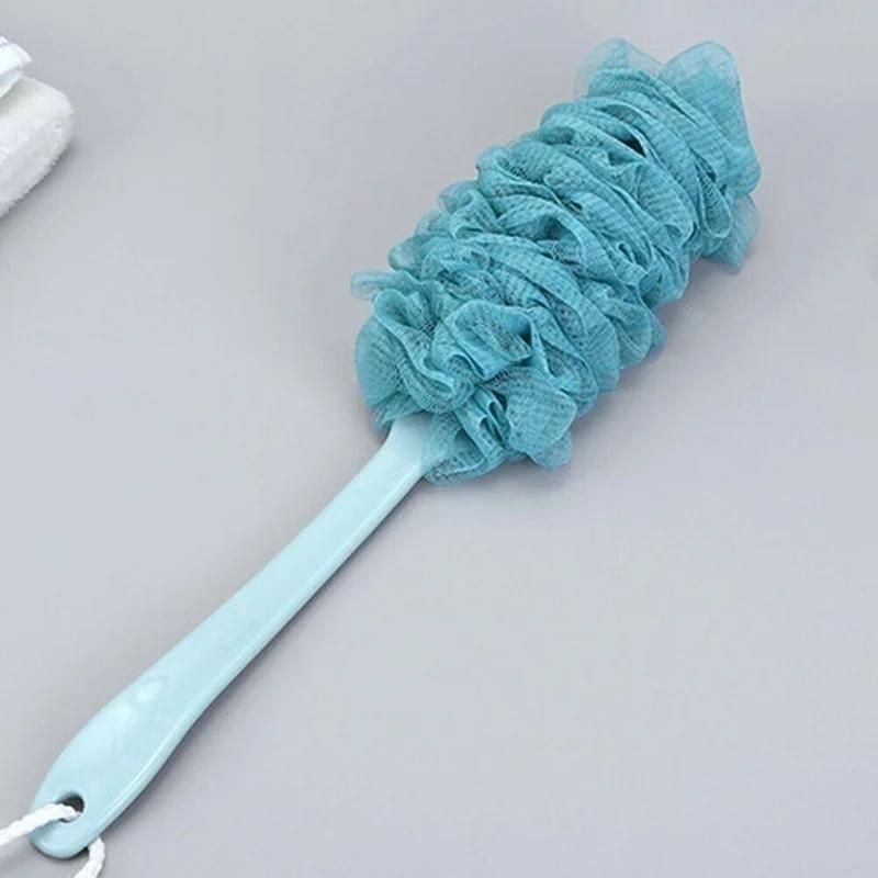 1PCS Long Handle Bath Brush Back Bath Shower Scrubber Body Soft Mesh Scrub Puff Clean Oneself Bath Back Brush