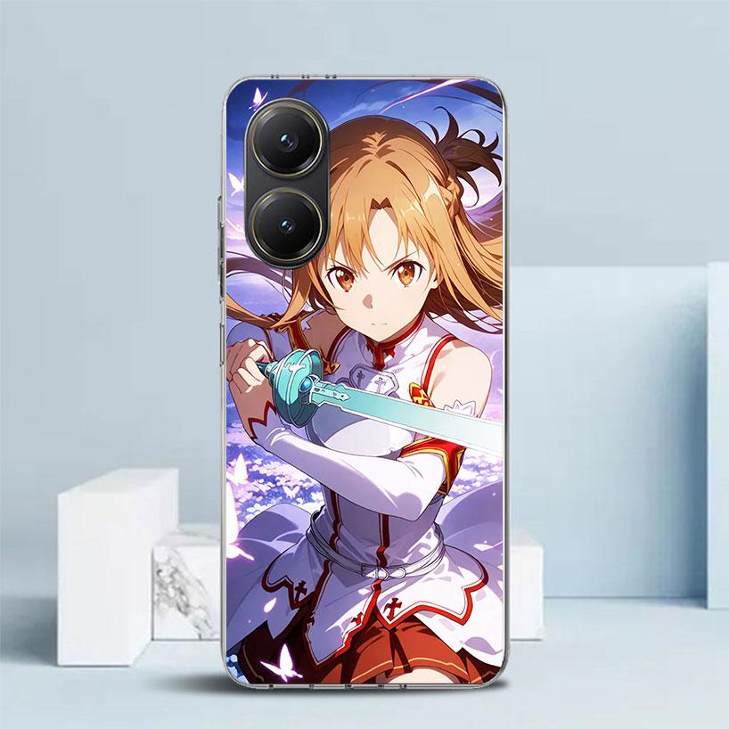 Чехол для телефона Sword Art Online Юки Асуна для Xiaomi Poco F7 Ultra X5 X6 X7 Pro M7 Redmi 15C 15 13C 13 12C 12 10C 10 10A 9 9C 9A 9