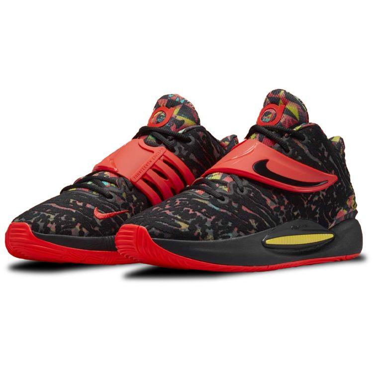 Nike KD 14 EP Ky-D Dream Кроссовки унисекс Черный Желто-Страйк Ярко-Малиновый CZ0170-002