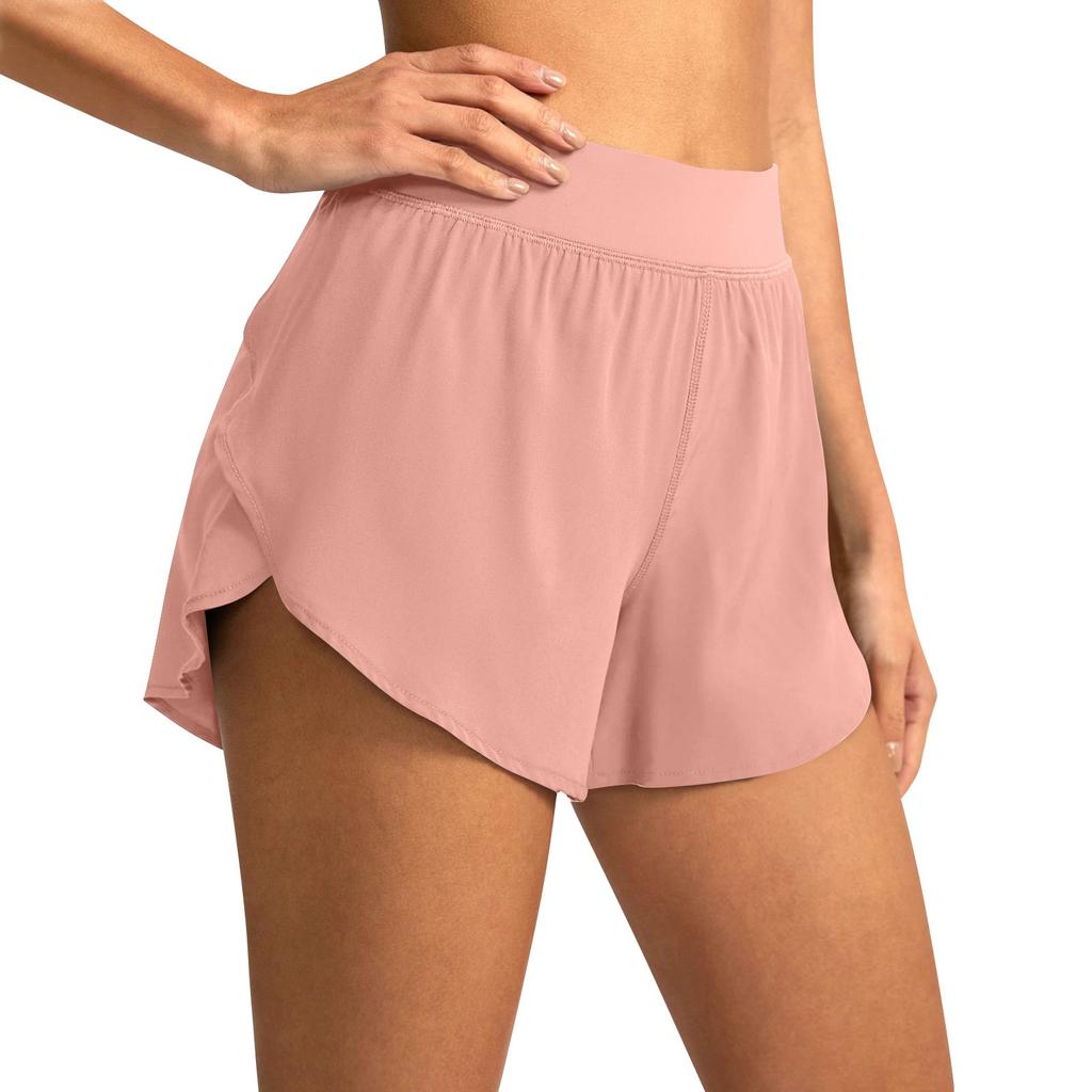 Athletic Shorts For Women Summer High Waist Quick Dry Workout Gym Shorts Loose Fit Layer Running Shorts