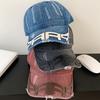 High-quality niche washed denim baseball caps for men and women, old holes, broken brims, peaked caps, versatile sun hats, tide
