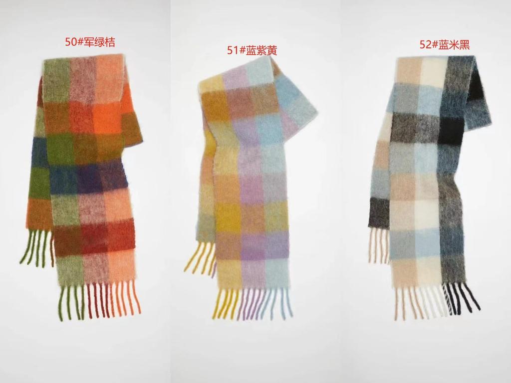 Tonglu Plaid Scarf New Imitation Cashmere Mohair Autumn and Winter Women's Warm Shawl