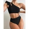 Summer Swimsuits Push Up Two Piece Bikini Women One Shoulder Swimwear Female Beach Wear Brazilian Bikinis Bathing Suit