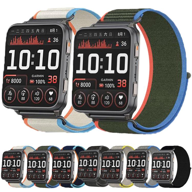 Wild Trail Nylon Loop Watch Band for Garmin Venu X1, Hook‑and‑Loop Fastener 26mm Replacement Strap, Strap Only