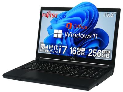 Ноутбук Fujitsu LCD Процессор Core i7 4-го поколения Цифровая клавиатура MS Office 2019 Беспроводная сеть DVD Windows 11 Японская клавиатура или шнур питания HCMA
