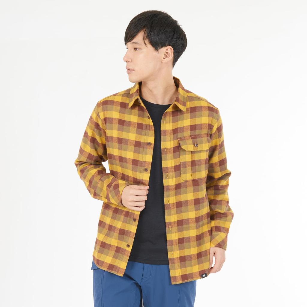 Рубашка в классическую термоклетку с длинным рукавом MIV03136 Deep Red M [Millet] для мужчин (НОВЫЙ ЛОГОТИП)