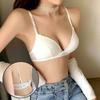 Тонкий бюстгальтер без стального кольца, бюстгальтеры со сборками, кружевное сексуальное нижнее белье для девушек, удобный тонкий бюстгальтер