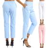 Women's Stretch Scrub Pant Straight Leg Elastic Waistband Medical Nursing Long Trousers