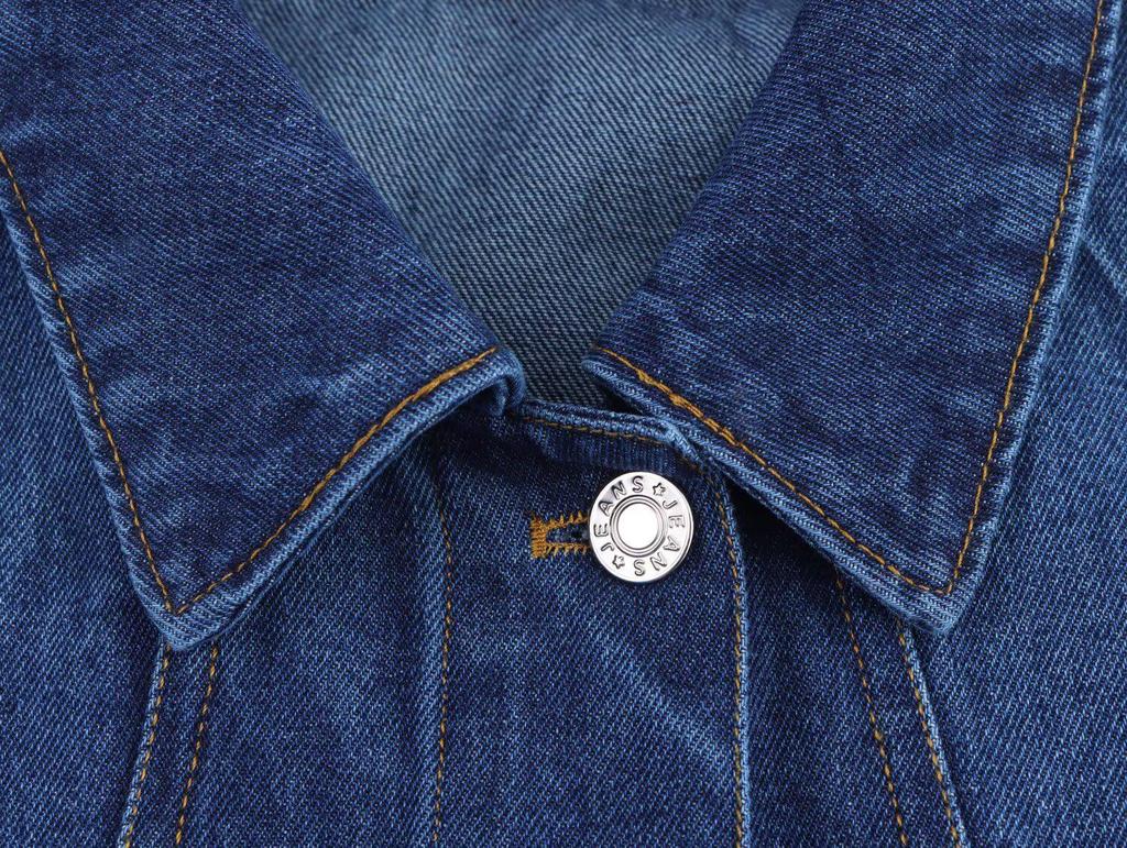 Весна 2025 Женская джинсовая куртка-рубашка европейского и американского стиля с длинными брюками