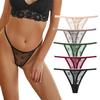 BEKYNI Lace Sexy Sheer of Size Women's T-Back Panties, Low-Rise Panties, Lingerie, All-Lace, (Set 5, M)
