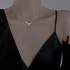 Geometric Necklace Female Minimalist Temperament Irregular V-shaped Stainless Steel Clavicle Chain Thin Light Luxury Versatile Neck Chain
