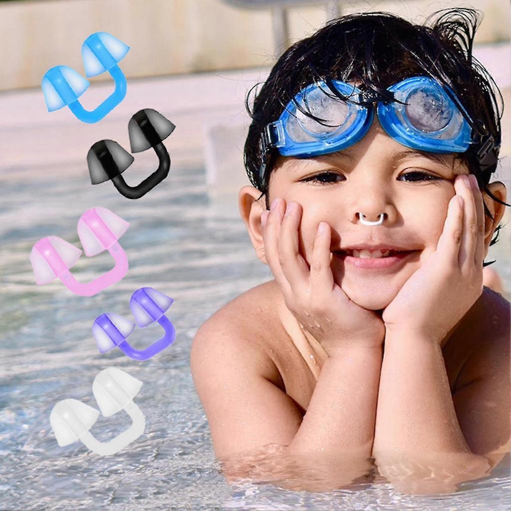 Silicone Nose Plugs for Swimming-Reusable Waterproof Dive Clip_js18