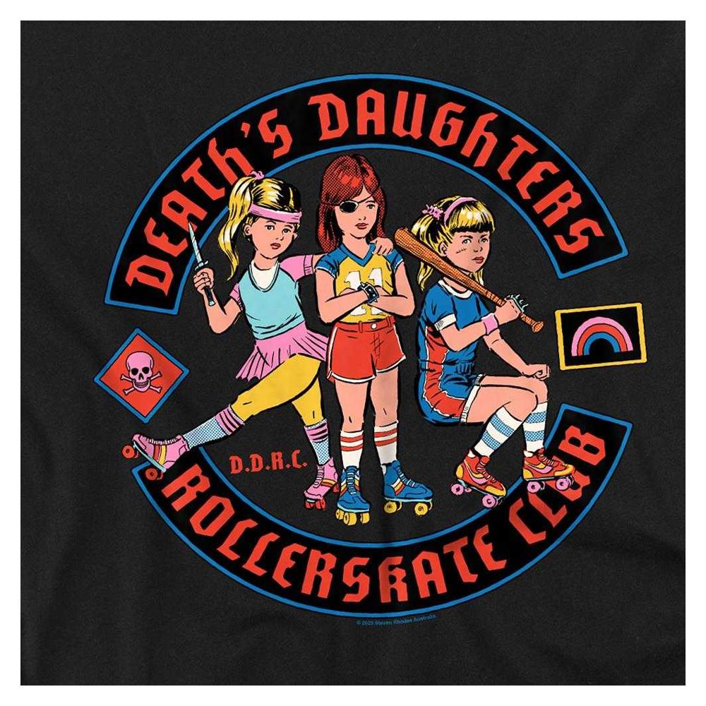 Steven Rhodes Unisex Adult DeathÂ´s Daughters Roller Skate Club Long-Sleeved T-Shirt