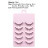 Yousheng 5Pairs False Eyelashes Natural Stylish Eyeliner Effect Cross Makeup Extensions Eye Lashes for Daily Life