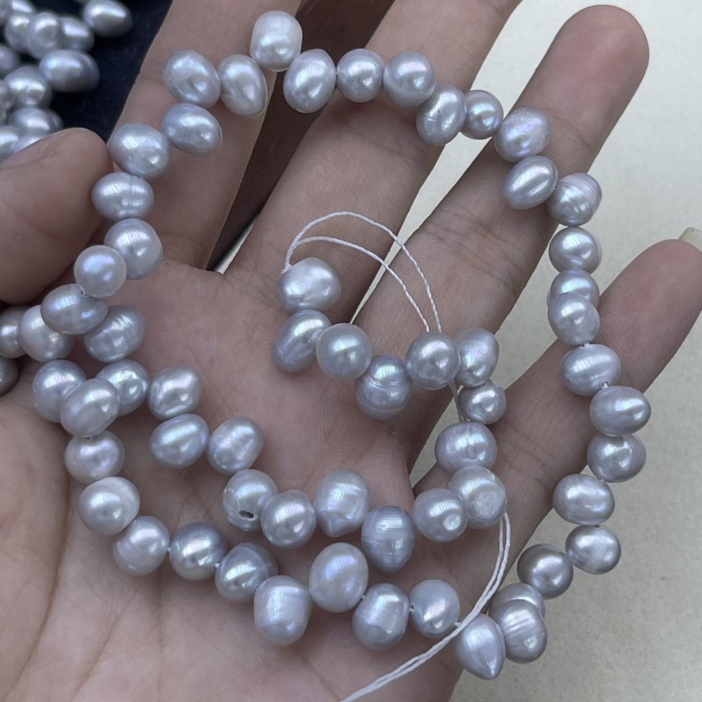 Серый 3*7 Отверстие Жемчуг 6-7мм Для Изготовления Ювелирных Изделий DIY Ожерелье Браслет Серьги Аксессуар
