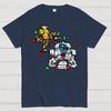 R2-D2 and C-3po celebrate Christmas Cotton Summer Casual Cool Loose T-Shirt