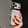 Роскошный бампер с узором заснеженных гор для iPhone 17 16 15 14 13 Pro Max Ударопрочный Большой вырез под камеру Матовый frosted чехол для телефона