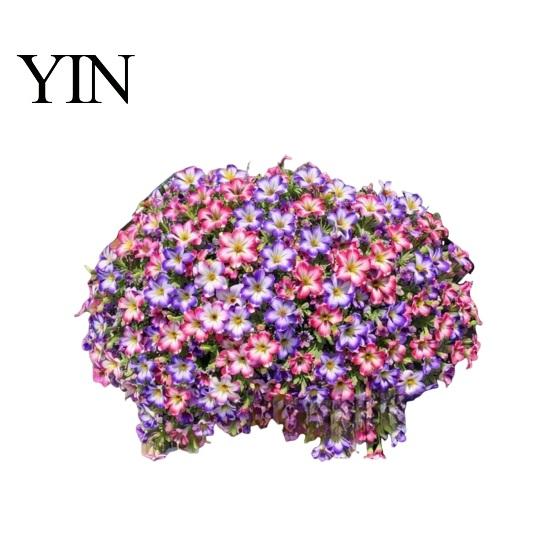 Garden Artificial Flowers UV Resistant Petunias Flowers, Outdoor Fake for Patio Porch Hanging Baskets, Realistic Plants Decor Indoor