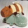 25/35 см Капибара плюшевая двусторонняя мягкая игрушка аллигатор, 2 в 1 милая Капибара трансформер крокодил плюшевая игрушка Рождество для девочек детей