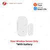 Zigbee Door Window Sensor Magnetic Anti-theft Contact Detector Smart Home Security Alarm Detection TUYA App 2MQTT Remote Monitor