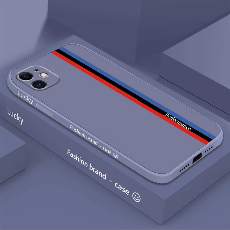 Luxury Fashion Case For Iphone 14 13 11 12 Pro Max XR XS X 6 7 8 Plus SE Case Straight Edge Soft Liquid Silicone Protective Cover