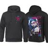 Arcane Hoodie Men Anime Jinx Hoodies Autumn Высококачественная флисовая толстовка Street Hoody Гибкая мужская одежда Oversize Толстовки и свитшоты мужские