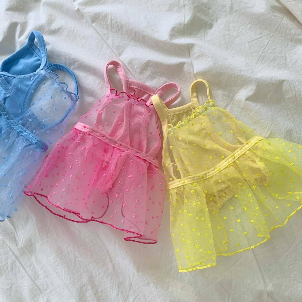Spring/Summer Dog Cat Breathable Mesh Skirt Teddy Pomeranian VIP Bigbear Small Dog Pet Suspender Clothing